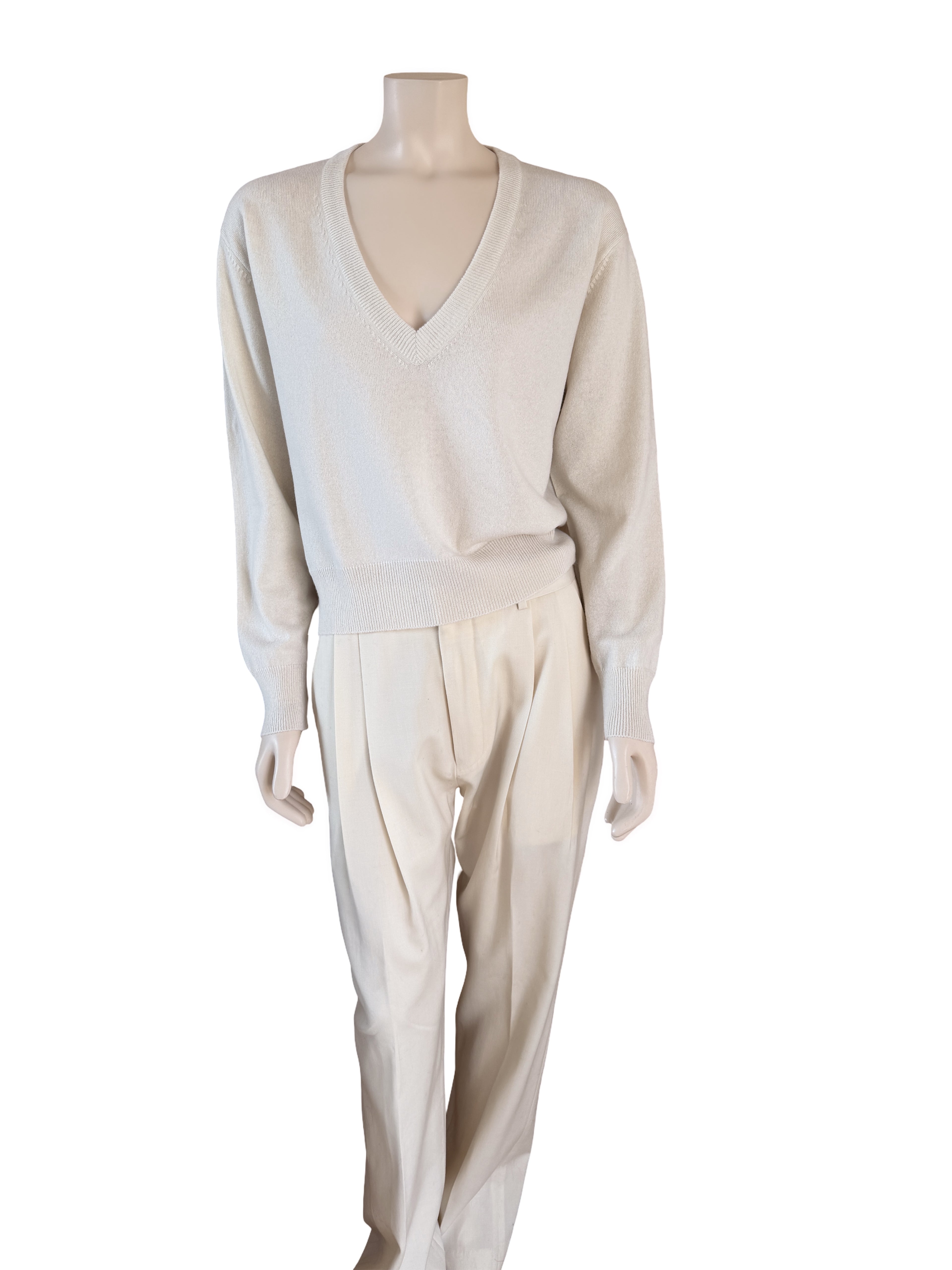 Cashmere V Neck Ivory M