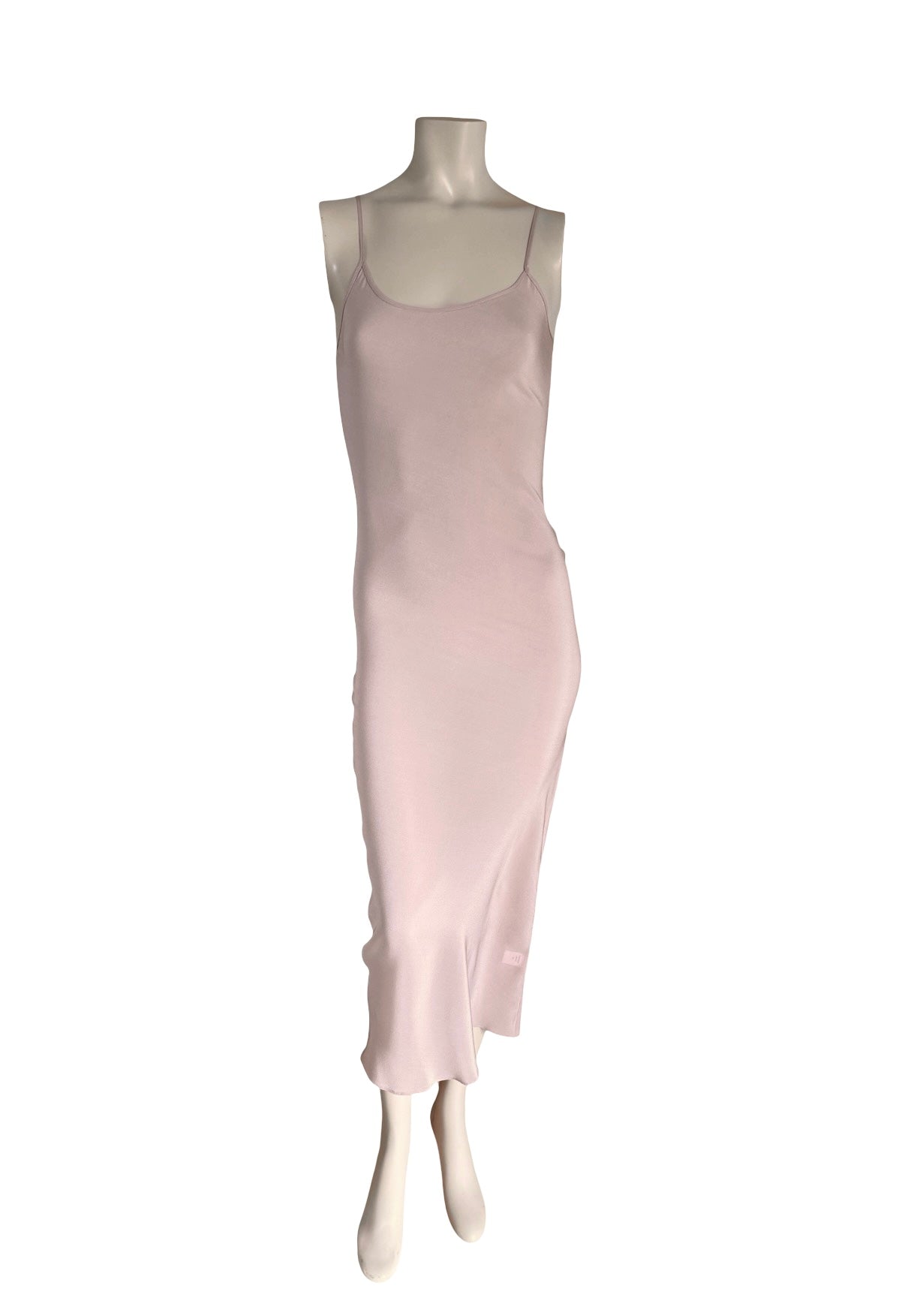Stretch Silk 90's Bias Slip Dress in Pink