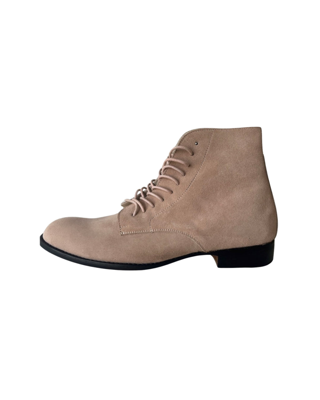 PINK SUEDE LACE UP BOOT SIZE 39,40