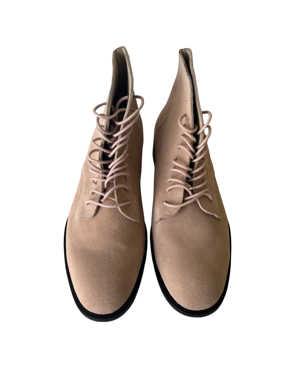 PINK SUEDE LACE UP BOOT SIZE 39,40
