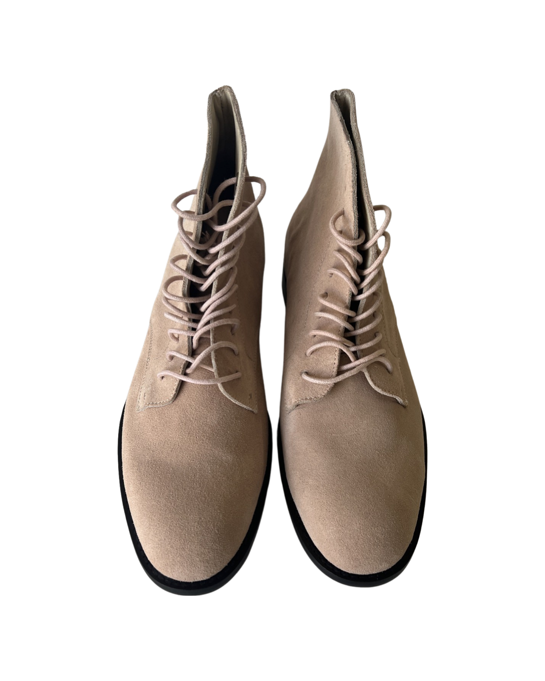 PINK SUEDE LACE UP BOOT SIZE 39,40